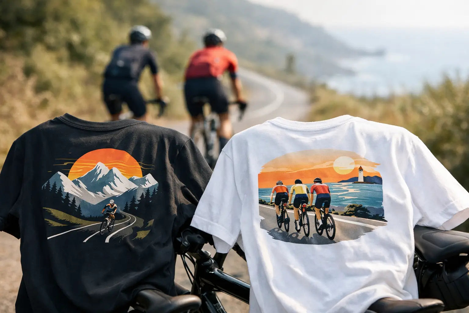 Cycling graphic T-shirts die jouw rit vertellen